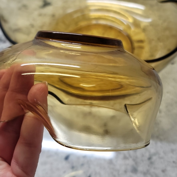 Vintage Anchor Hocking amber bowls set - Picture 4 of 6